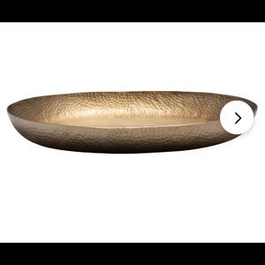 Handforged gold brushed tray.